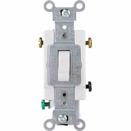 LEVITON Toggle White 20A Grounding Quiet 3-Way Switch S08-CS320-2WS